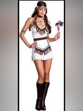 Dreamgirl Women's White Fringe Native Costume
